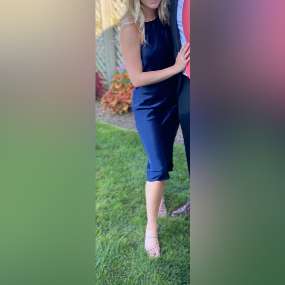 Aritzia Babaton Lato Dress - Navy Blue